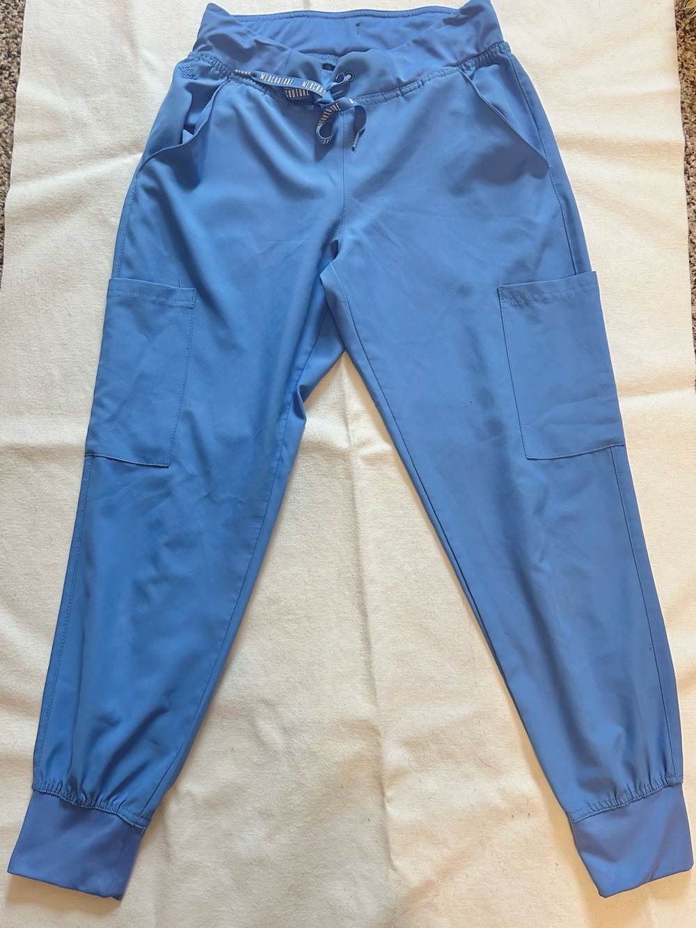 Med Couture Touch Ceil Blue Scrub Jogger Pants